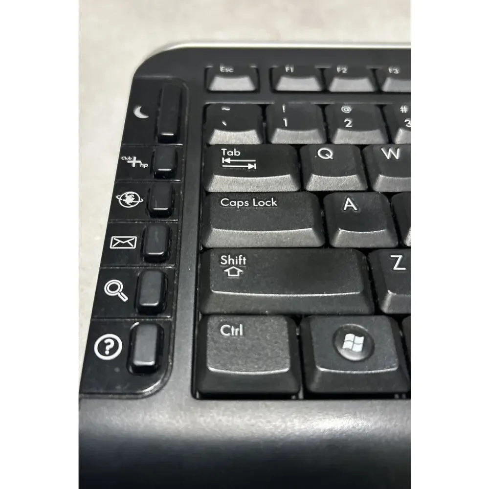 HP Multimedia Keyboard Model KB-0630 Black Wired P/N 5188-6077